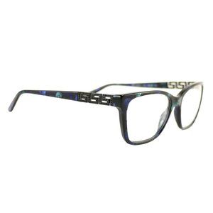 Versace Square Style Blue Marble/Black Frame